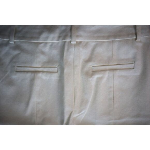 Derek Lam 10 Crosby Women Sz 8 Soft White Bronte Flat Front Cigarette Pants - Picture 9 of 13